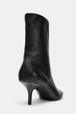 SOFT LEATHER STILETTO HEEL ANKLE BOOTS - Zara фото 7