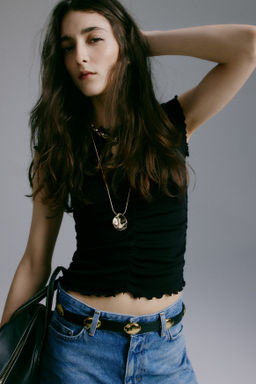 Top drapeado de algod?n - H&m фото 2