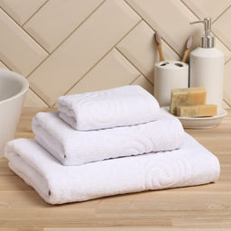 Полотенце махровое LoveLife Border 50х90 см, цвет белый, 100% хлопок, 380 гр/м2