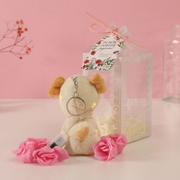 Набор подарочный Пёсик белый, мыльные розовые розы 5 шт., роса, 7?7?12 см - Simaland фото 3