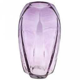 Ваза для цветов стеклянная "Модерн" 1,6л, д13,5см, h22см, малая, текстурная, "Скандик", лиловый (Россия)