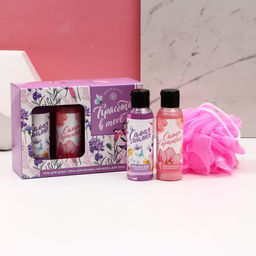 Подарочный набор «Красота в тебе», гель для душа и пена для ванны 2×100 мл, мочалка для тела, Чистое счастье