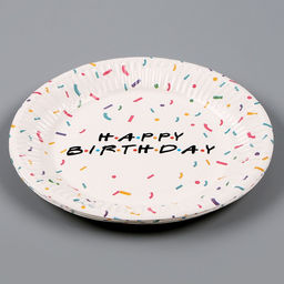Тарелка бумажная Happy birthday, 18 см, в наборе 6 штук - Страна карнавалия фото 7