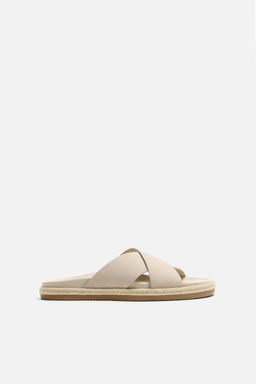 CROSSOVER LEATHER SANDALS