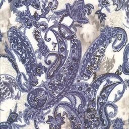 Дублерин G-92eht эластичный тканый точечный серо-синий (растительный орнамент) 50 г/кв.м 2 150 см