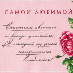 Полотенце кухонное Доляна. Самой любимой, 35?60 см, хлопок 100%, 160 г/м?