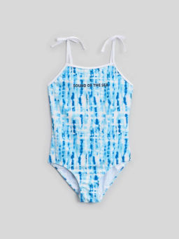 ACOOLA / Купальник детский для девочек Teddy бело-голубой