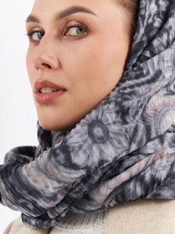 Большой, мягкий, тонкий и очень нежный двусторонний палантин с рисунком - Tantino фото 8