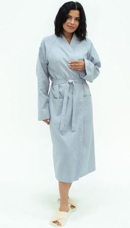 Халат SPA тк. полот. 7х7 16450 светлый графит/120-176 - Шуйские ситцы фото 5