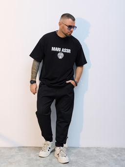 Футболка оверсайз унисекс " MARI ASSR" черный