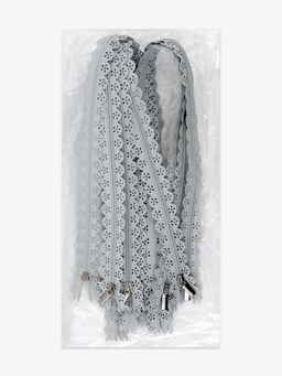 Цена за 10 шт. Молния «Спираль», №3, неразъёмная, ажурная, замок автомат, 50 см, серая