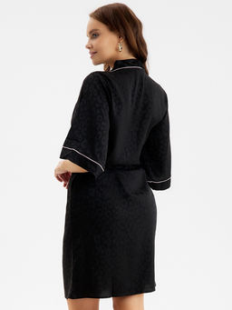 Халат домашний женский KAFTAN Leo black collection, размер 48-50, чёрный