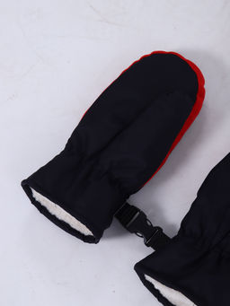 Варежки с мехом синий