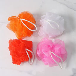 Цена за 4 шт. Мочалка для тела Доляна «Шар», 15 г, МИКС