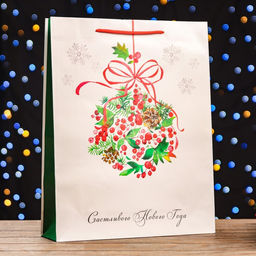 Пакет подарочный Счастливого Нового Года, 33 х 42,5 х 10 см - Simaland фото 2