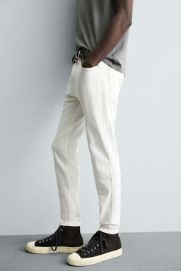 JEANS SKINNY FIT CROPPED / Blanco roto - Zara фото 5