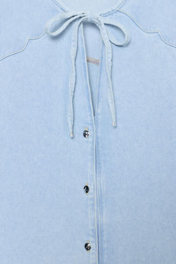 CAMISA Z1975 DENIM LAZO / Azul claro - Zara фото 8