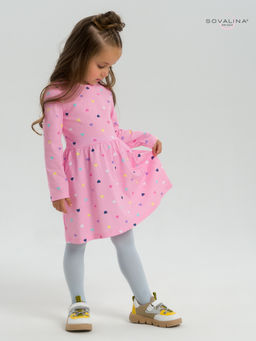 Платье Эля цветные сердечки на розовом - Sovalina фото 14