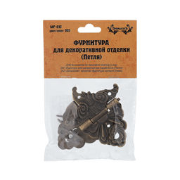 Промысел WF-012 Фурнитура для декоративной отделки петля 5.3х5.7 см 1 х №01 бронза - Pebeo фото 3