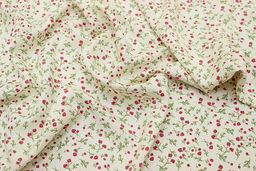 Штапель Ангелия-бордовые цветочки, ш.1.45м, вискоза-100%, 105гр/м.кв - Купава фото 7