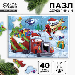 Пазл новогодний Помощники Деда Мороза - Лесная мастерская фото 6