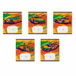 Цена за 10 шт. Тетрадь школьная ученическая ErichKrause Graphic Car, 24 листа, линейка (в плёнке по 10 шт.)_MIX-PACK фото 2