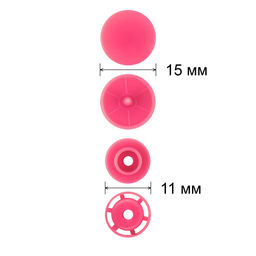 Кнопка Micron POM-15/500 Кнопки пластиковые пластик d 15 мм 500 шт. № 010 ярко розовый