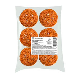 Blumentag BRF-9 Шар декоративный из ротанга d. 9 см 6 шт. №03 св. зеленый  фото 7