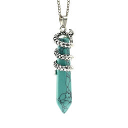 Подвеска Дракон с бирюзой иранской имитация 15*58мм