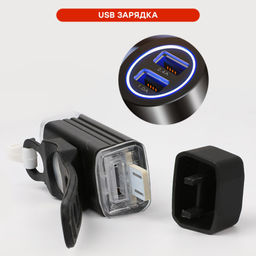 Фонарь передний COMIRON FR18 корпус: алюминий +ABS свет CREE XPG LED 350m; аккум: 3.7V 2000 mAh USB влагозащищённый, индикация заряда /уп 60/120/ - Галеонтрейд фото 2