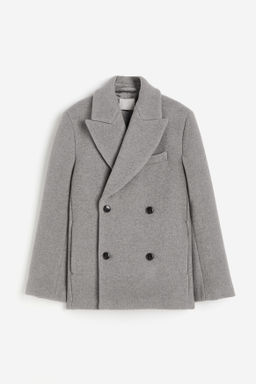 Chaqueta de doble botonadura en mezcla de lana