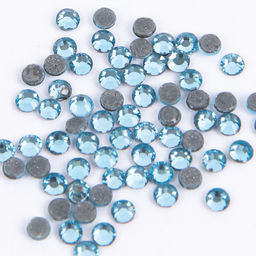 Страз клеевой Zlatka ZRTG-1272 SS12 цветные 3.2 мм стекло 5 x 72 шт в пакете с картонным еврослотом №08 голубой (Aquamarine)