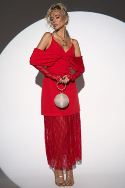 Кружевная юбка Пэрис (красный) - Эльза фото 12