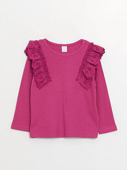 Bisiklet Yaka Uzun Kollu K?z Bebek Ti??rt