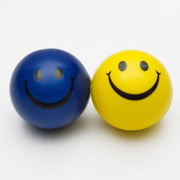 Цена за 2 шт. Мячик зефирный Смайлик, 6,3 см, микс цветов - Пижон фото 6
