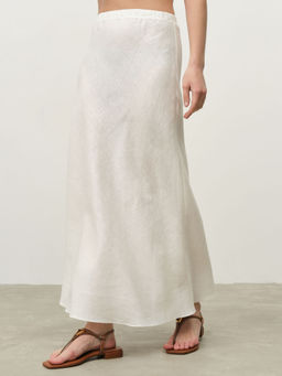 Юбка льняная 8025 айвори