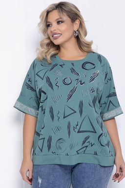 Блуза Симона НЬЮ (олива) Б12590-20 - Lt collection фото 2