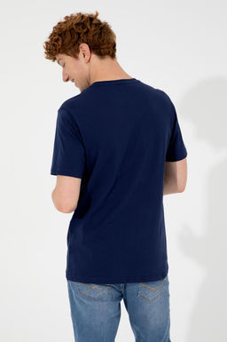 Erkek Lacivert Bisiklet Yaka Ti__rt