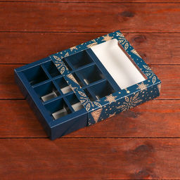 Коробка под 9 конфет новогодняя Праздничное волшебство, 13.5?13.5?3.5 см - UPAK LAND фото 6