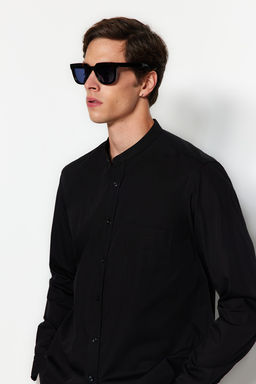 TRENDYOL MAN Premium Siyah %100 Pamuk Regular Fit Hakim Yaka Gomlek TMNAW24GO00027 - Trendyolmilla фото 5