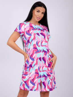 Халат "Красотка 4" абстракция, трикотаж