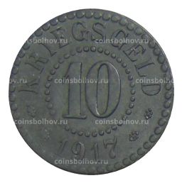 10 пфеннигов 1917 года Германия Нотгельд Франкфурт на Одере