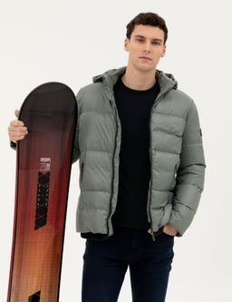 Gri Kap__onlu _i_me Mont