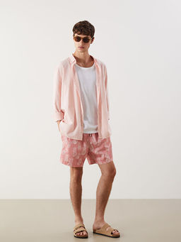 K?sa Boy Desenli Erkek Deniz ?ortu