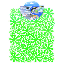 Коврик в раковину 26х32см "Цветы" ПВХ, цвета микс (Китай)