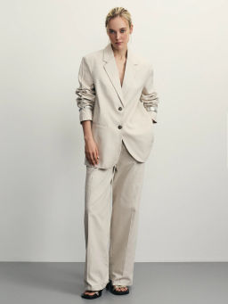 Брюки прямого кроя с содержанием льна / Zarina  фото 6