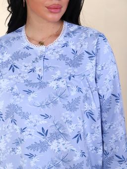 М37 Сорочка теплая футер (сиреневый) - Иванушка-трикотаж фото 4