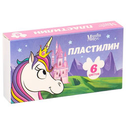 Пластилин 6 цветов 60 г Минни и Единорог