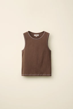 CAMISETA CREATED BY CARAMEL LONDON X ZARA / Marr?n claro