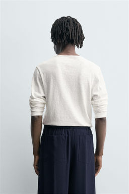 BUTTON NECK T-SHIRT - Zara фото 3